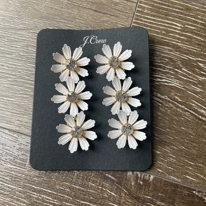 J. Crew Daisy Drop Earrings NWT